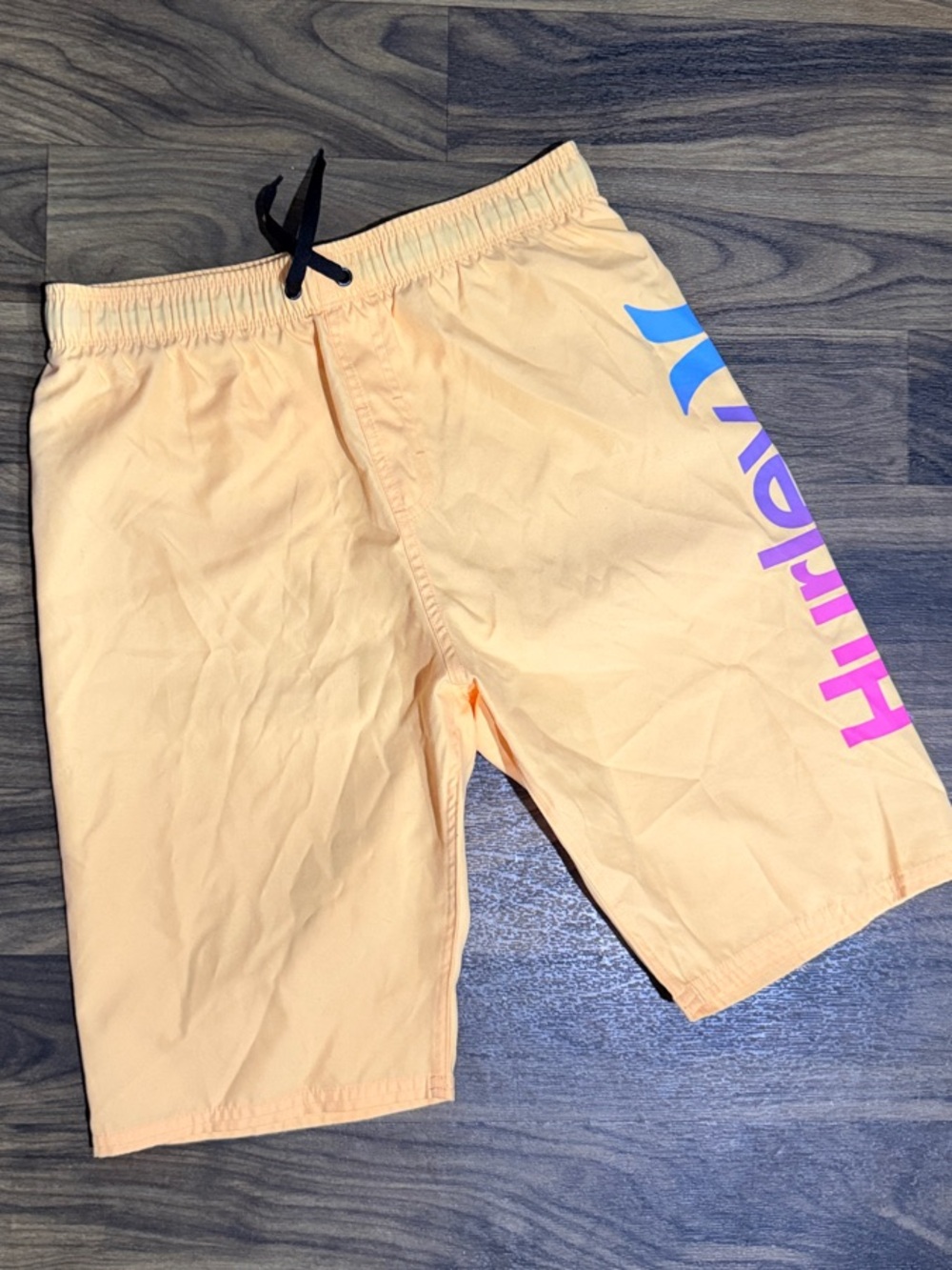 Hurley Peach Swim Shorts with Gradient Side Logo